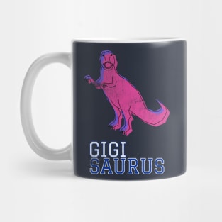 Gigi Saurus T Rex Pink Distressed Gift Idea Dinosaur Family Grandma Mug